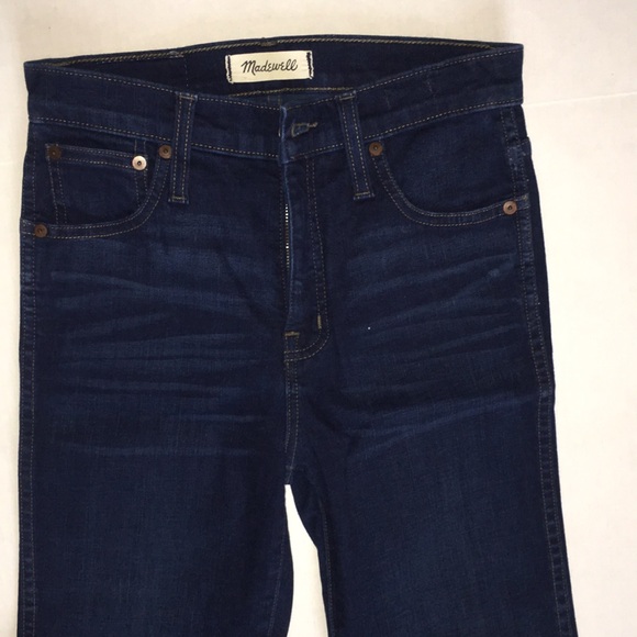 Madewell Denim - Madewell 10" High Riser Skinny Skinny Jeans - Dark Wash, Size 25